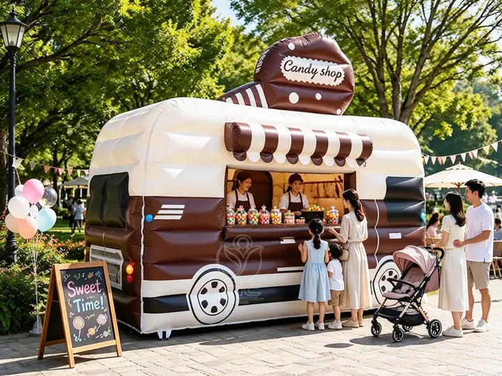 Inflatable concession booth