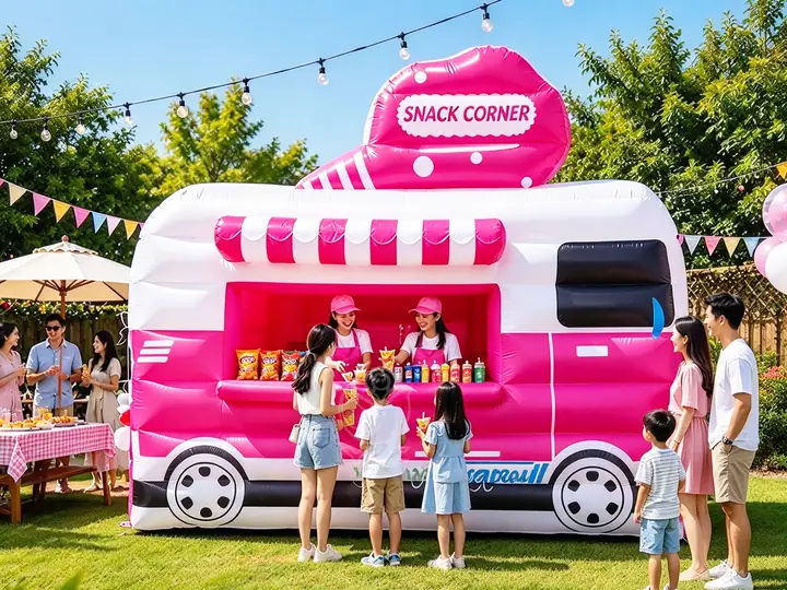 Inflatable concession stand