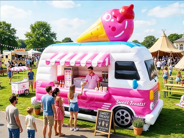 Inflatable kiosk booth