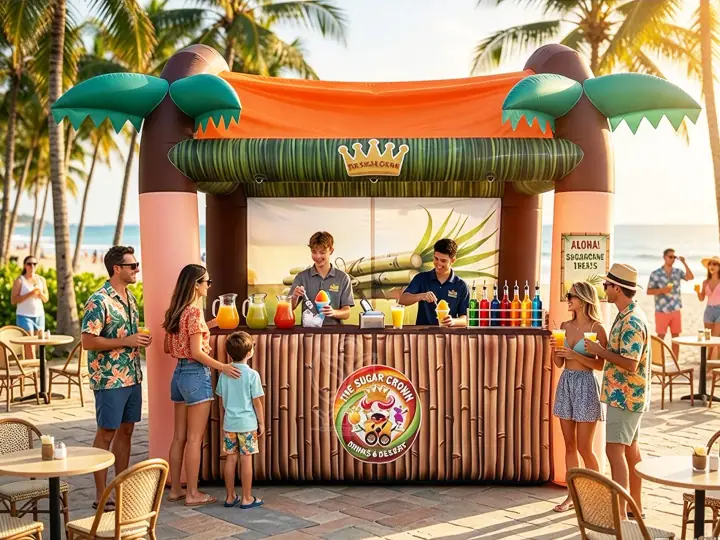 Blow up tiki bar