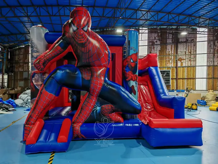 spiderman bounce house with slide