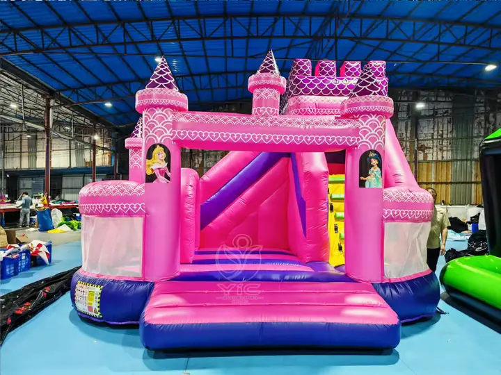 pink princess bounce house
