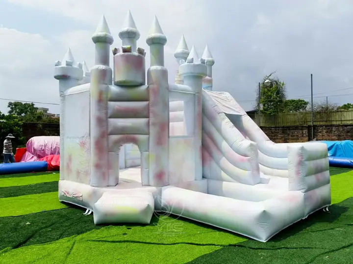 luxury white bouncy castle