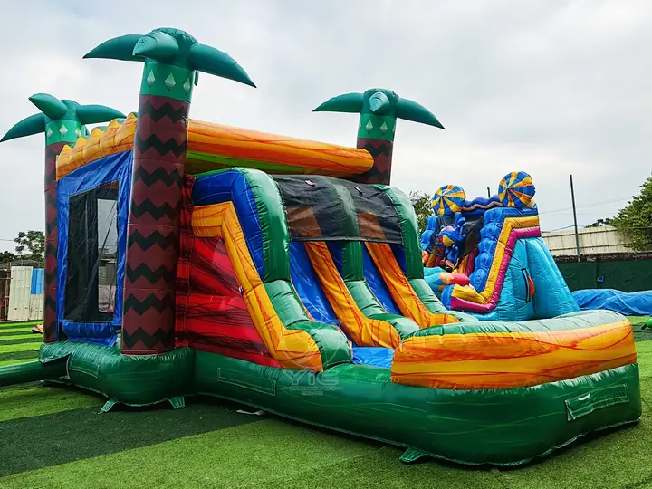 tropical bouncy castle