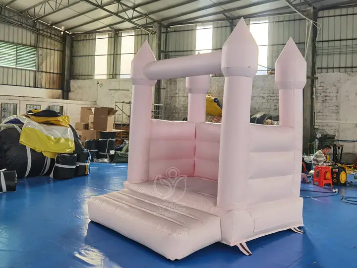 light pink bounce house