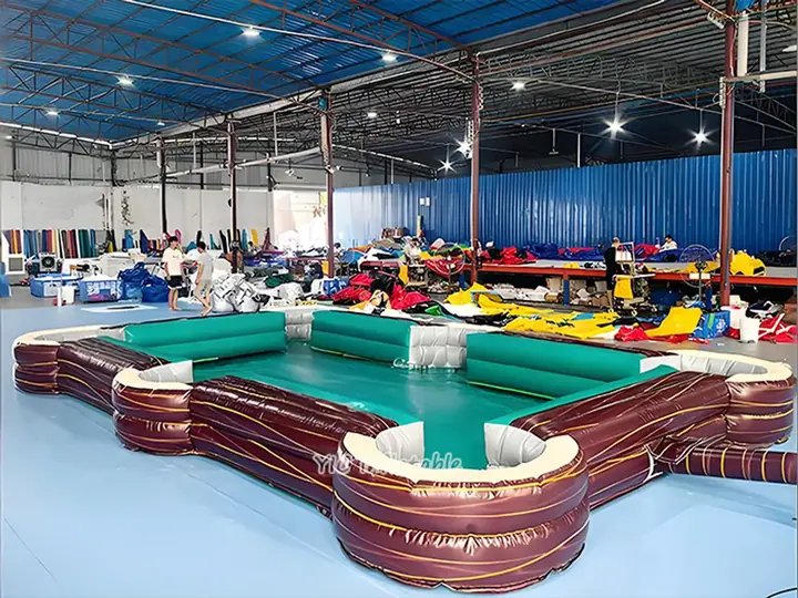 Inflatable billiards table