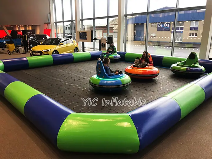 Inflatable bumper car track