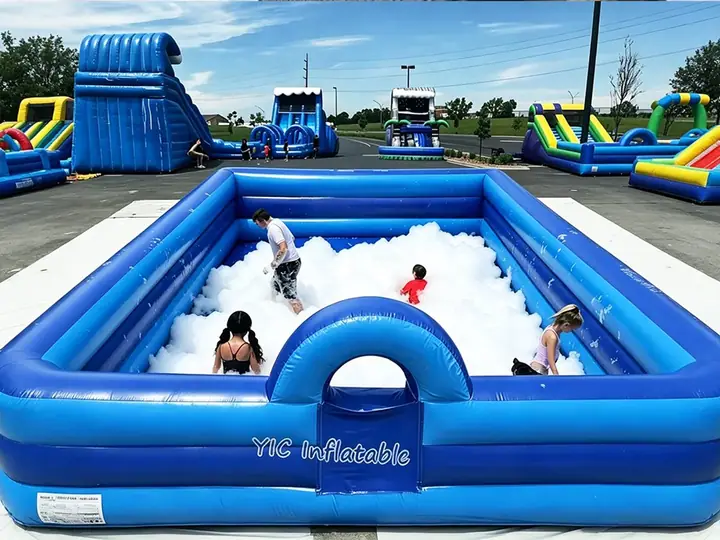 Inflatable foam pit