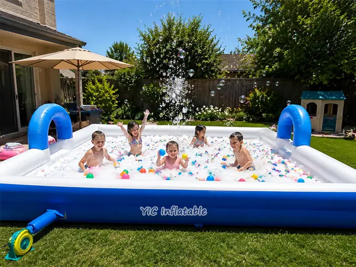 Inflatable foam pit