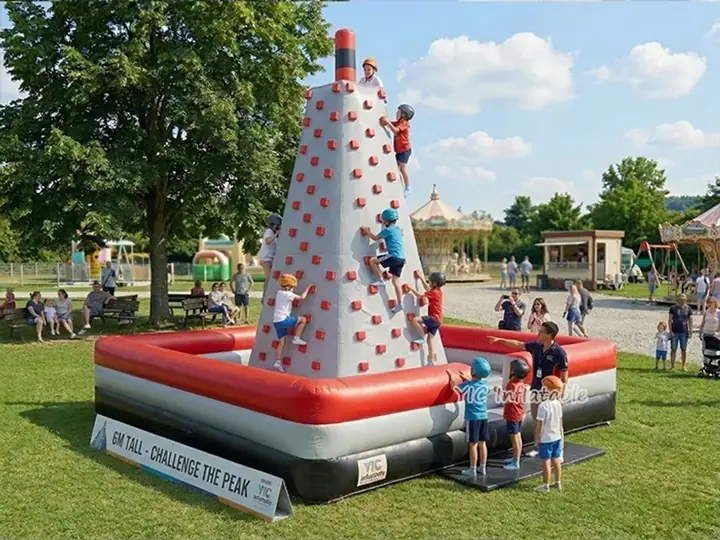 Blow up rock climbing wall