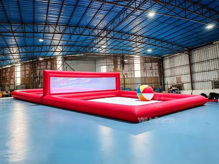 Inflatable volleyball court
