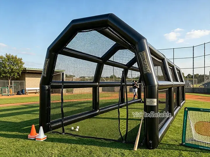 Inflatable batting cages