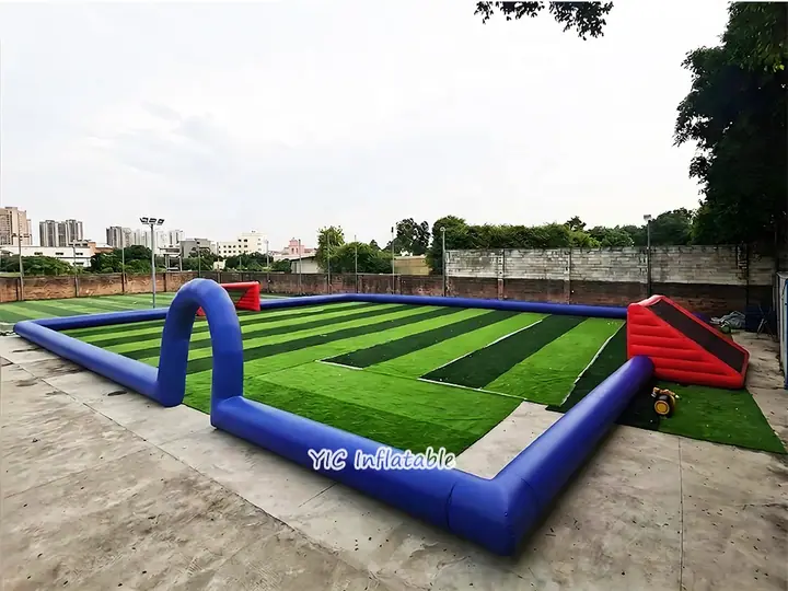 Soccer blow up field