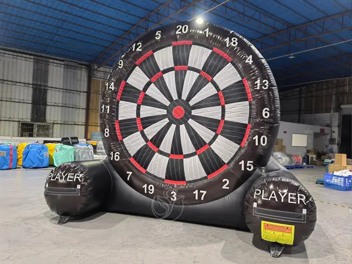 Giant inflatable dart board game