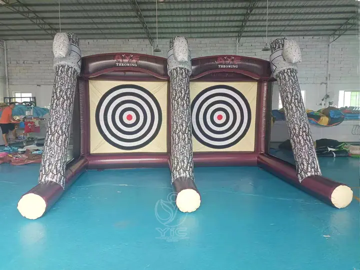 Inflatable axe throwing