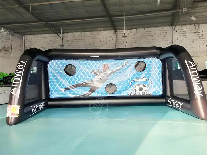 Inflatable soccer kick game