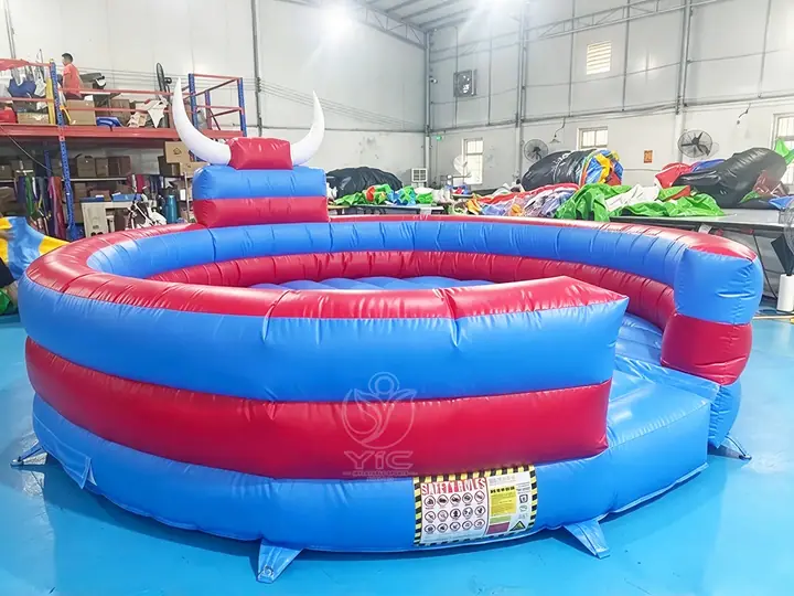 Blow up bull riding machine