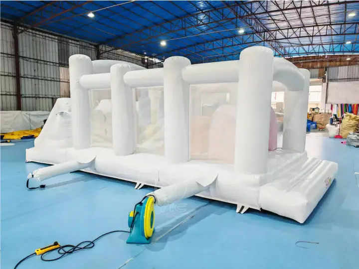 White Bounce House Obstacle Course