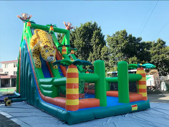 Inflatable jungle slide