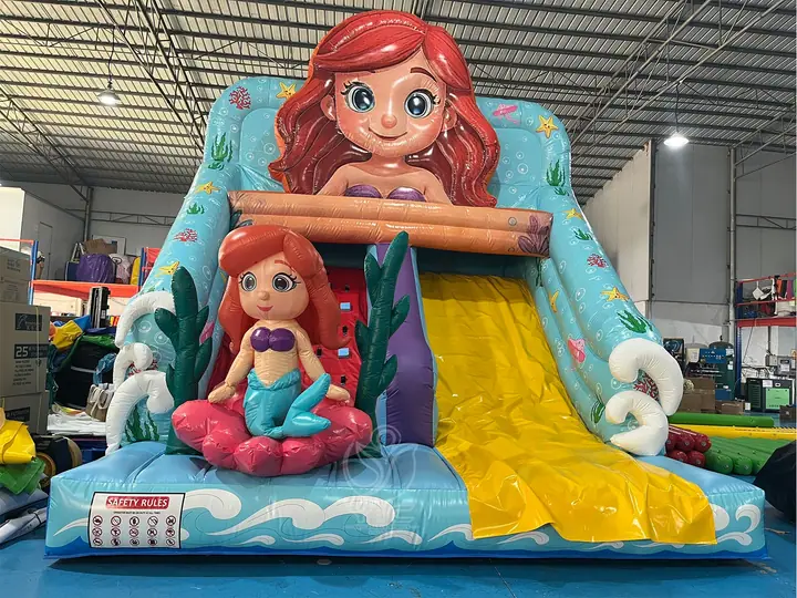 Inflatable mermaid slide