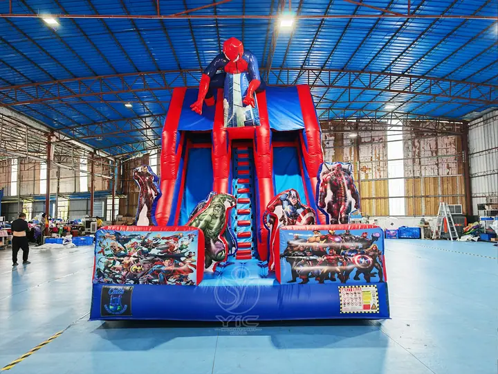 Spider man inflatable slide