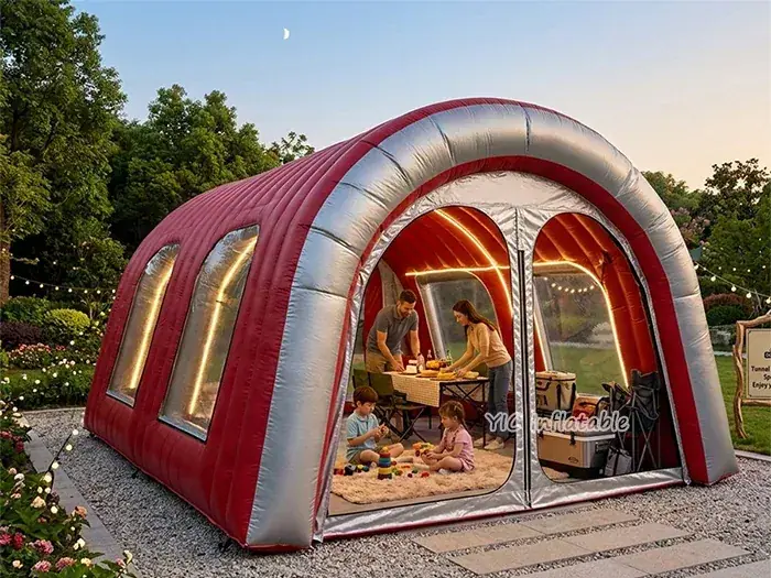 Inflatable glamping tent