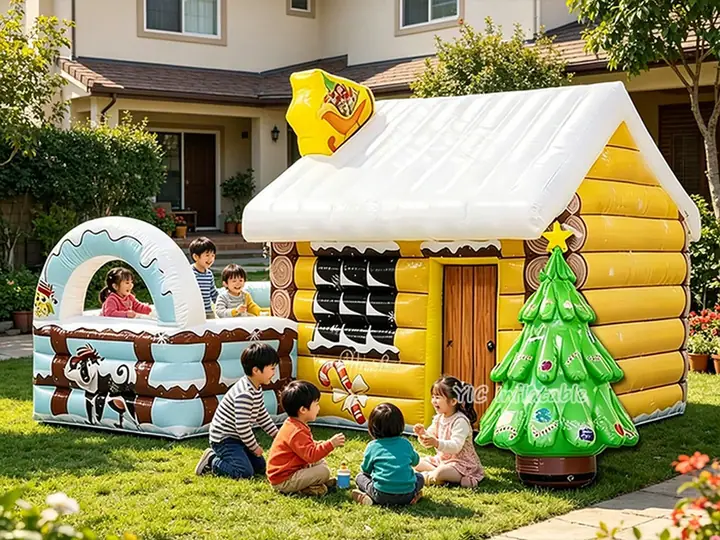 Christmas inflatable gingerbread house