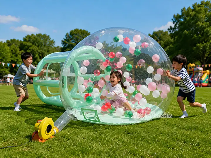 Blow up bubble house