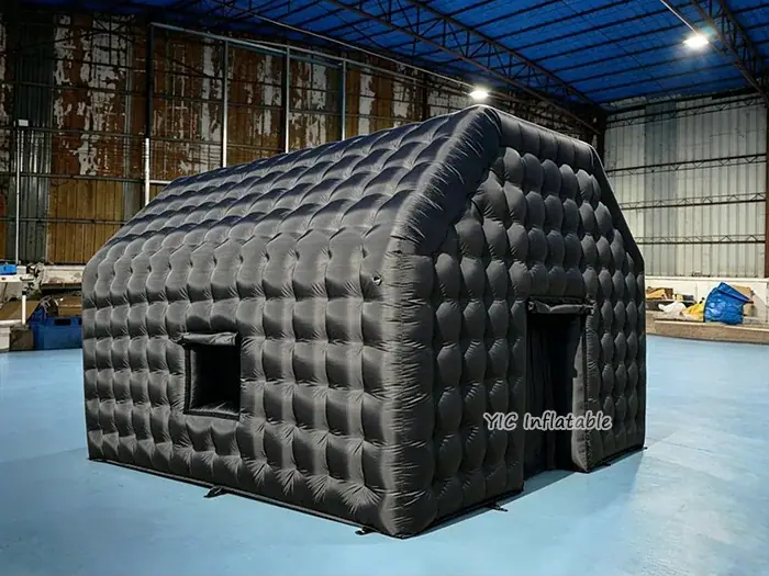 Black inflatable party tent