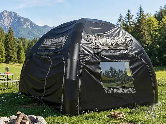 Inflatable camping tent