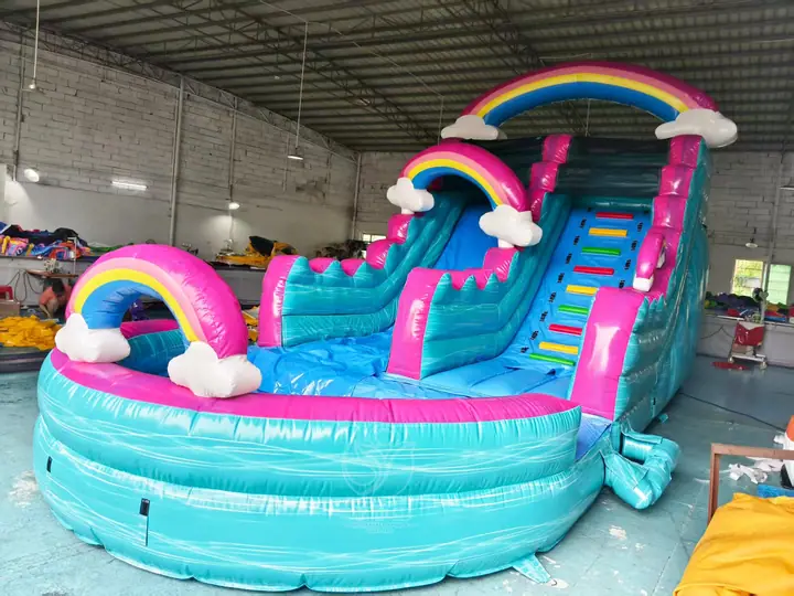 Rainbow water slide