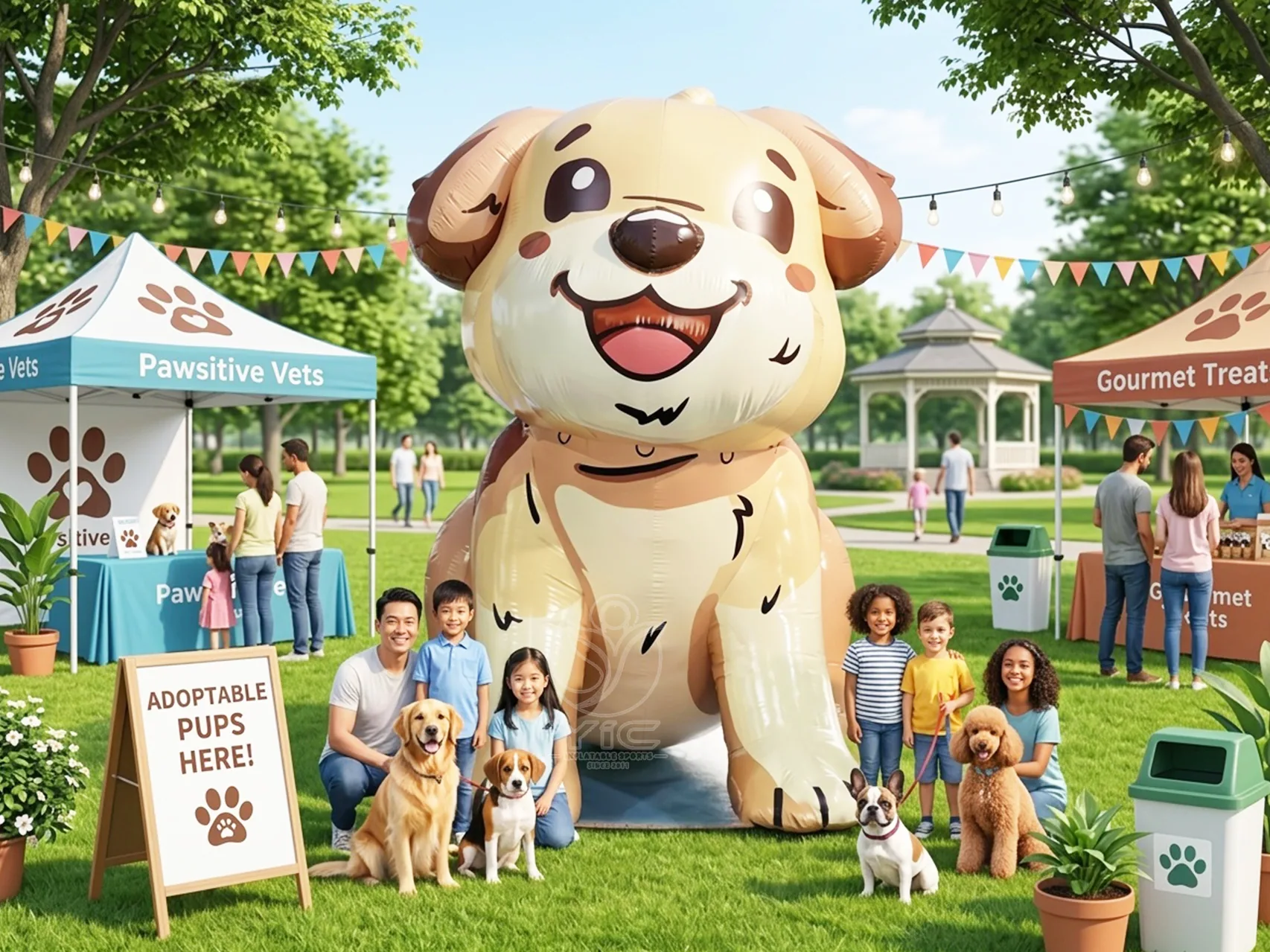 Inflatable Dog Mascot, a commercial inflatable dog mascot by YIC Inflatable Sports