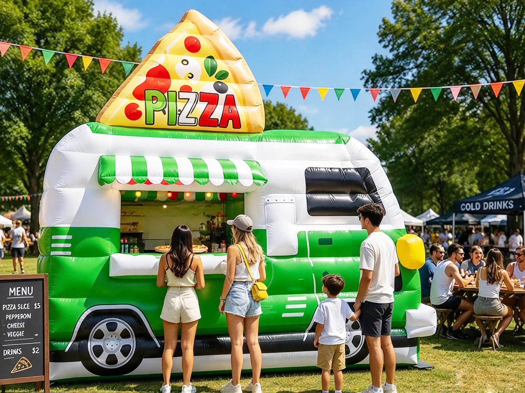 Inflatable christmas taco truck, a commercial inflatable christmas taco truck by YIC Inflatable Sports