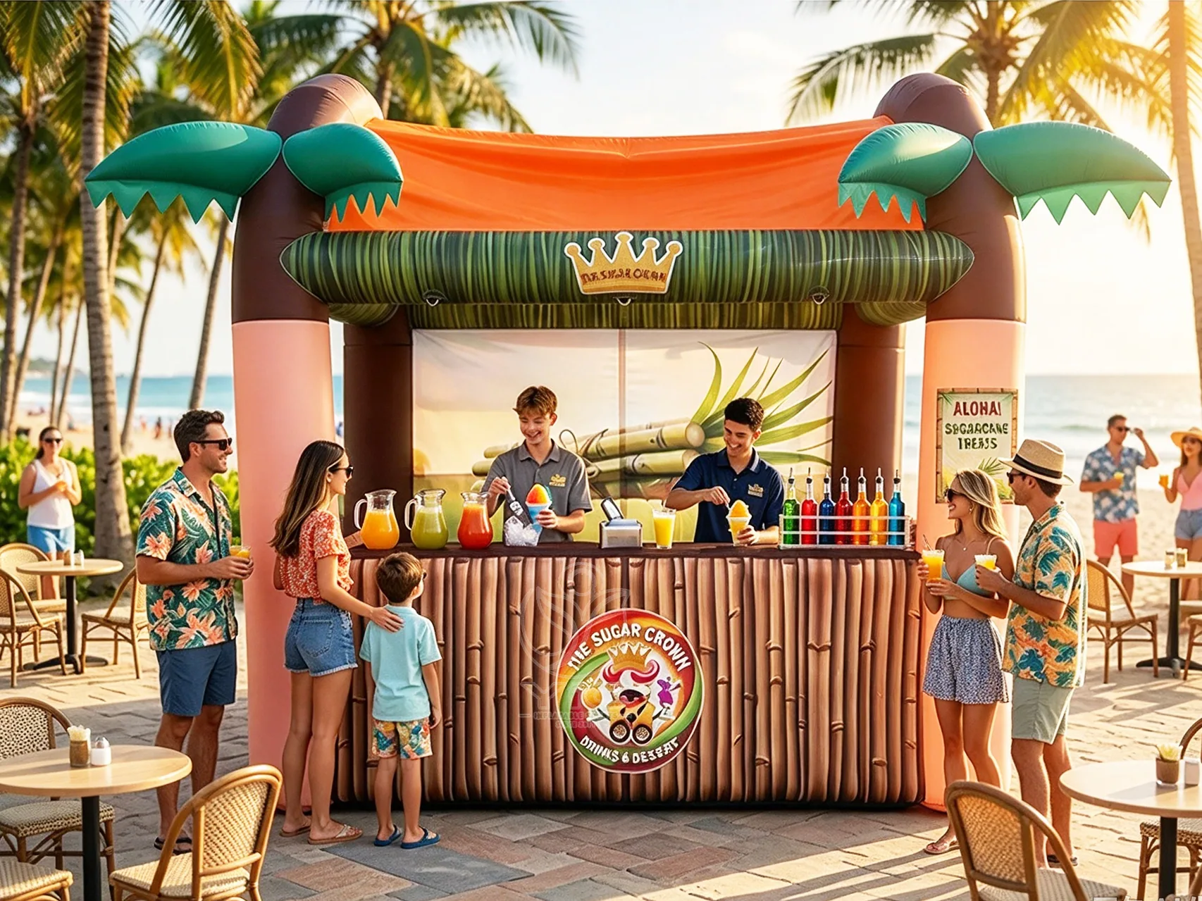 Blow up tiki bar, a commercial blow up tiki bar by YIC Inflatable Sports