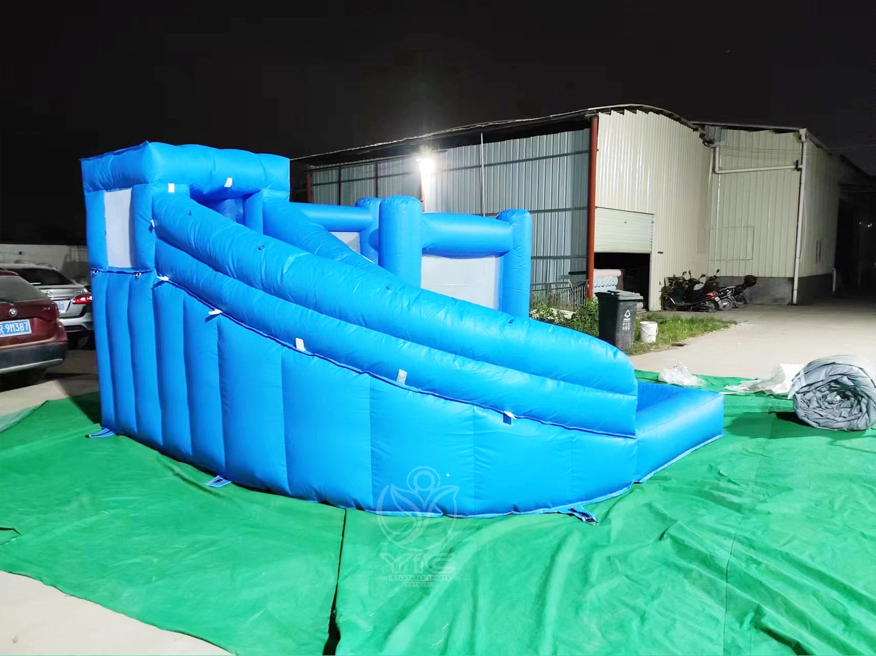 Blue bounce house with ball pit product photo 3