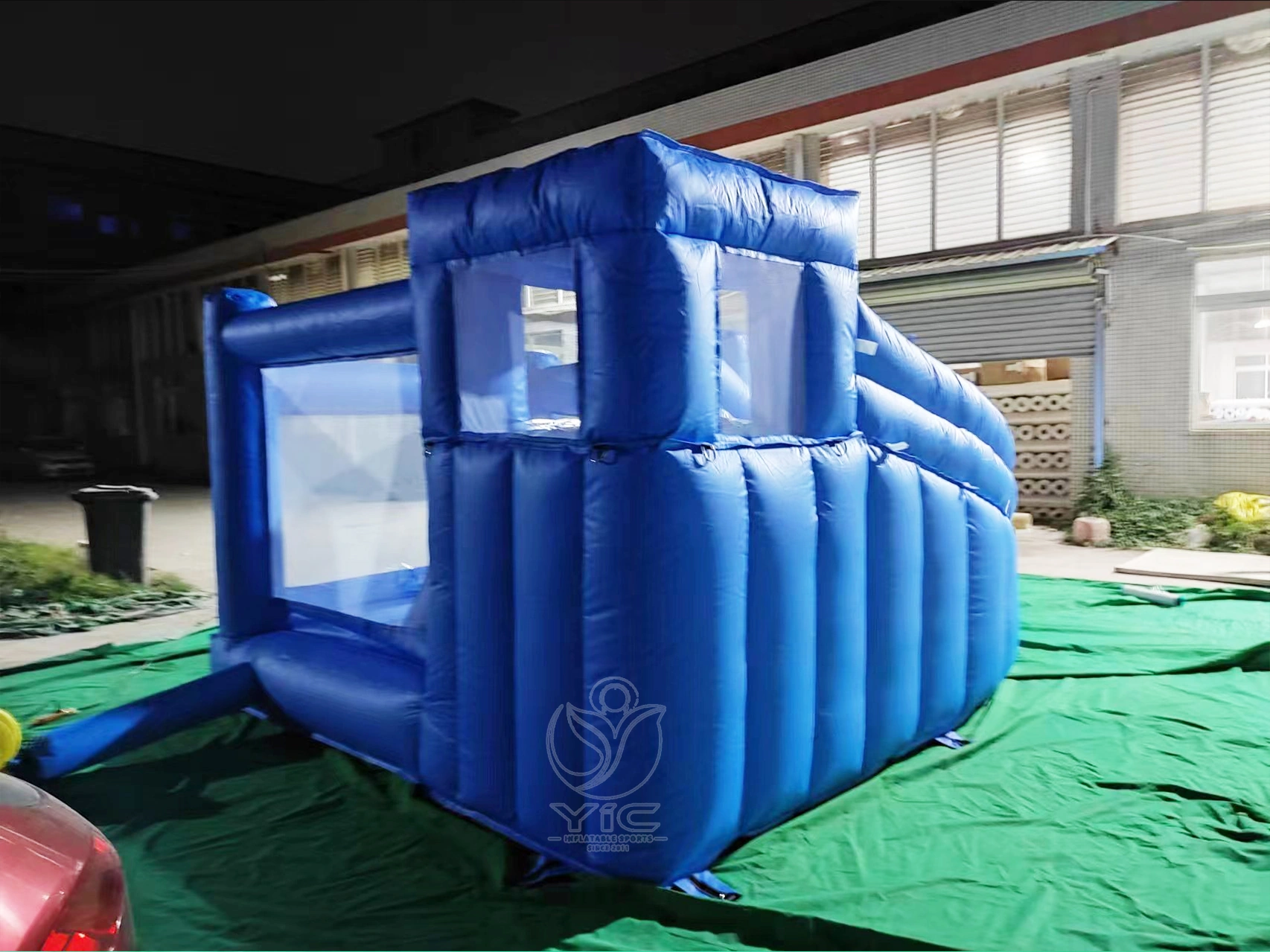 Blue bounce house with ball pit product photo 5