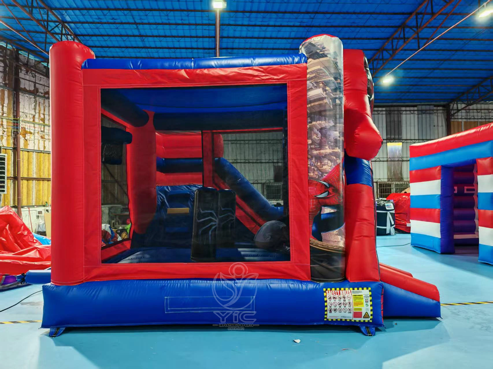 Spiderman inflatable bounce house with slide product photo 3