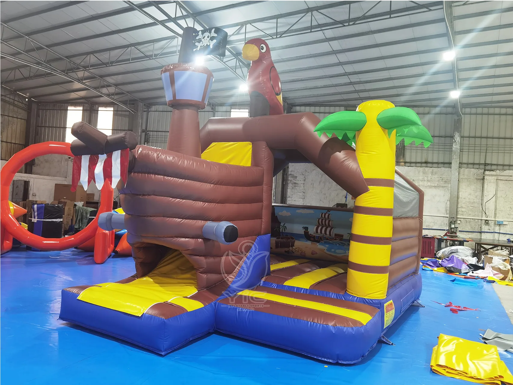 Pirate ship bounce house, a commercial bounce house combo by YIC Inflatable Sports