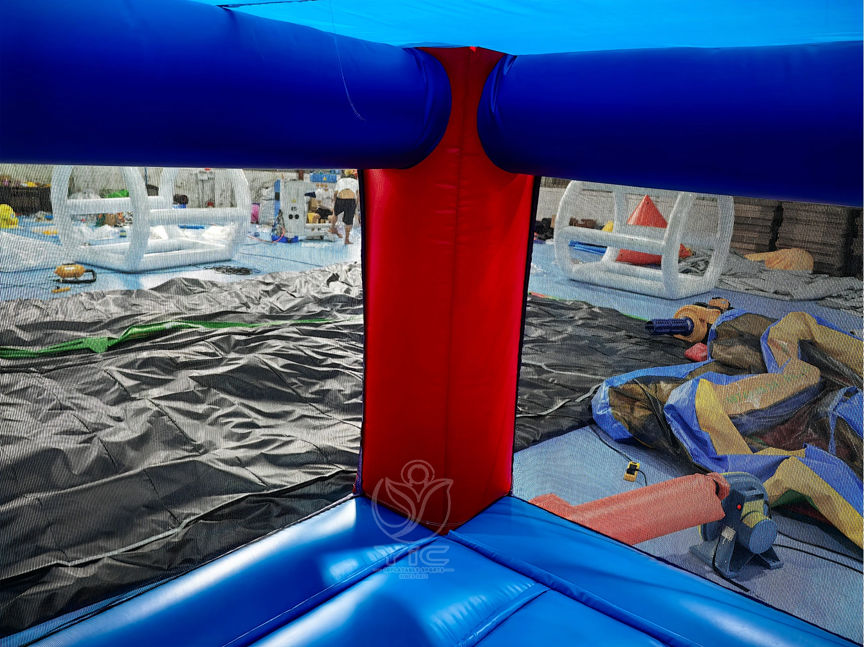 Race car theme bounce house product photo 5