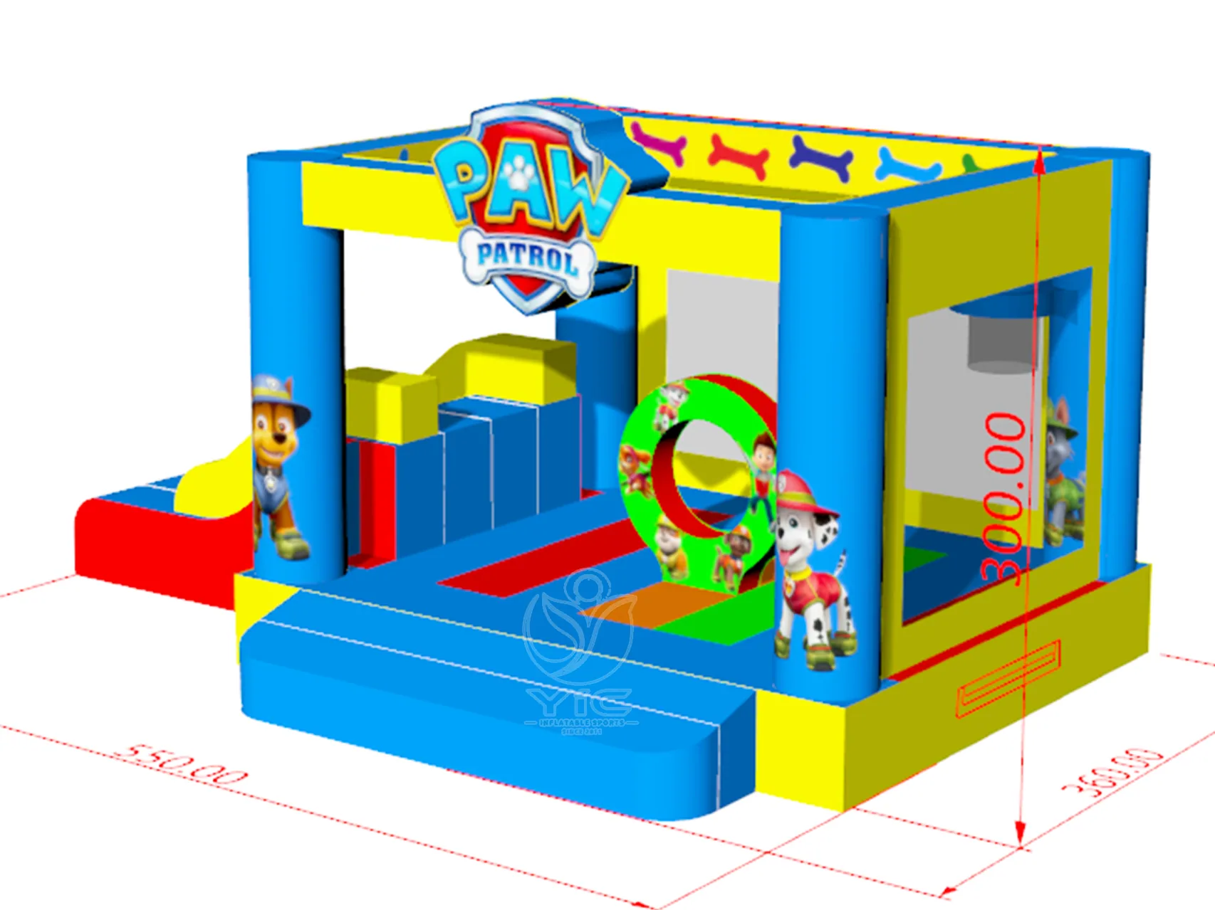 Paw patrol bouncy castle hire product photo 5