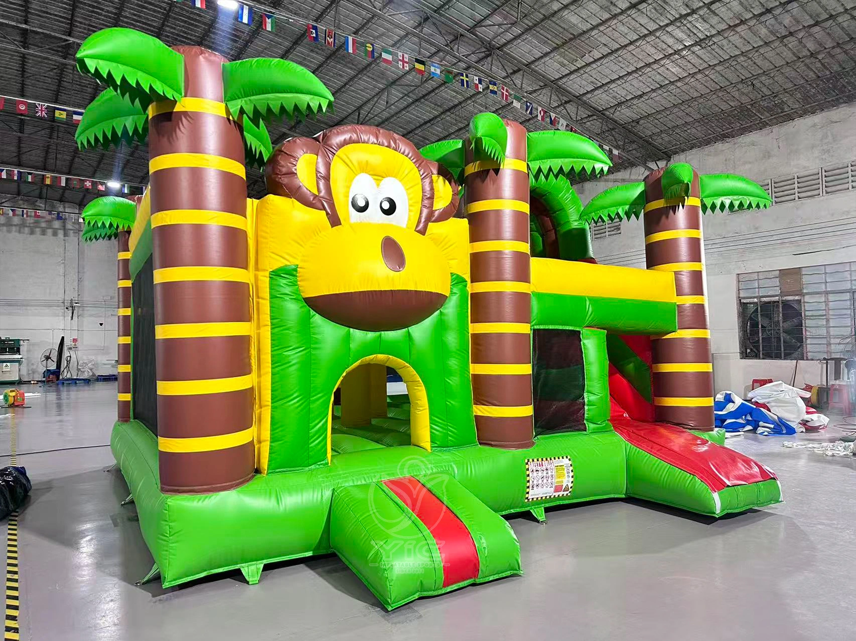 Monkey bounce house with slide product photo 2