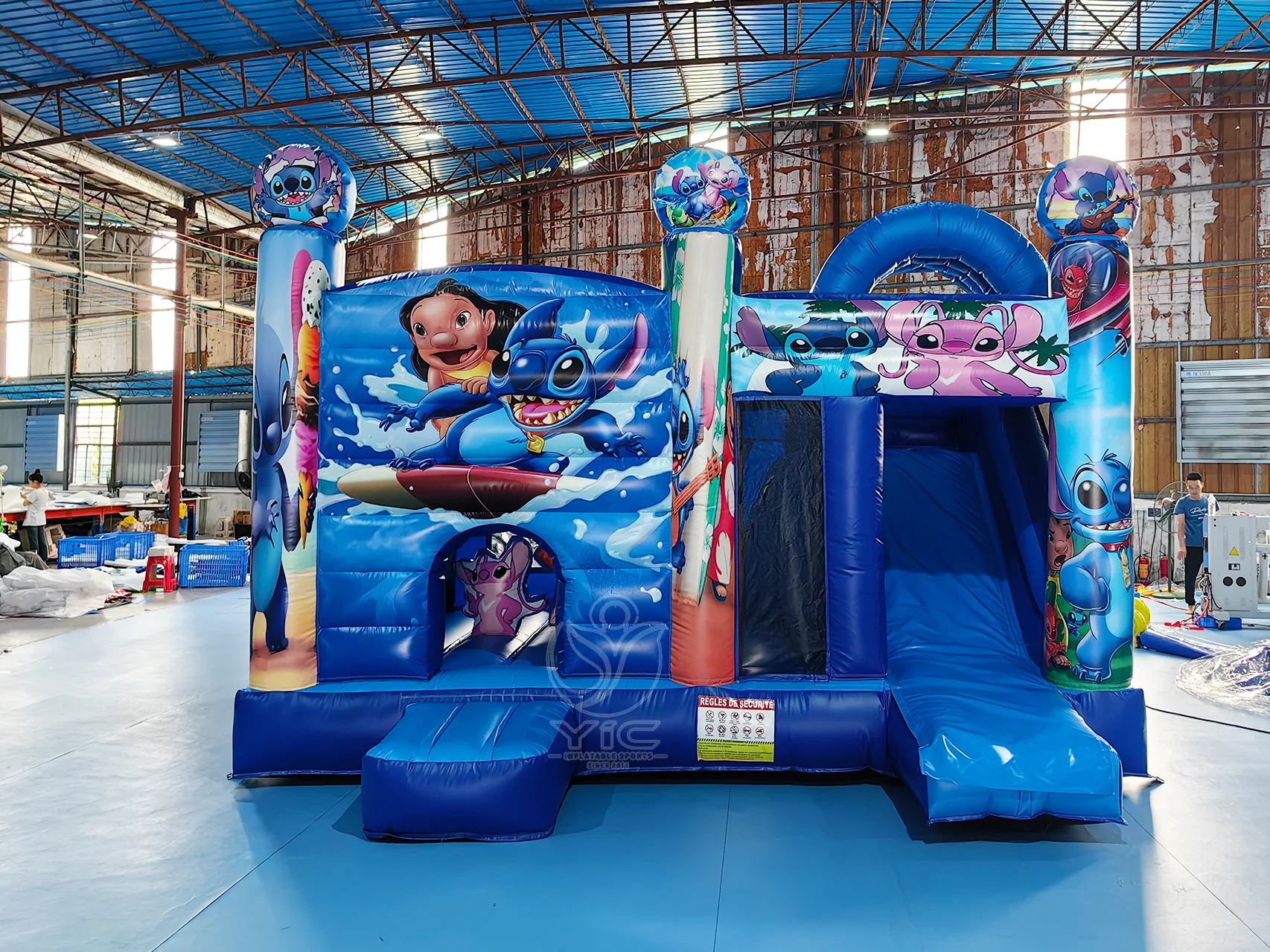 Lilo and stitch bouncy castle, a commercial bounce house combo by YIC Inflatable Sports