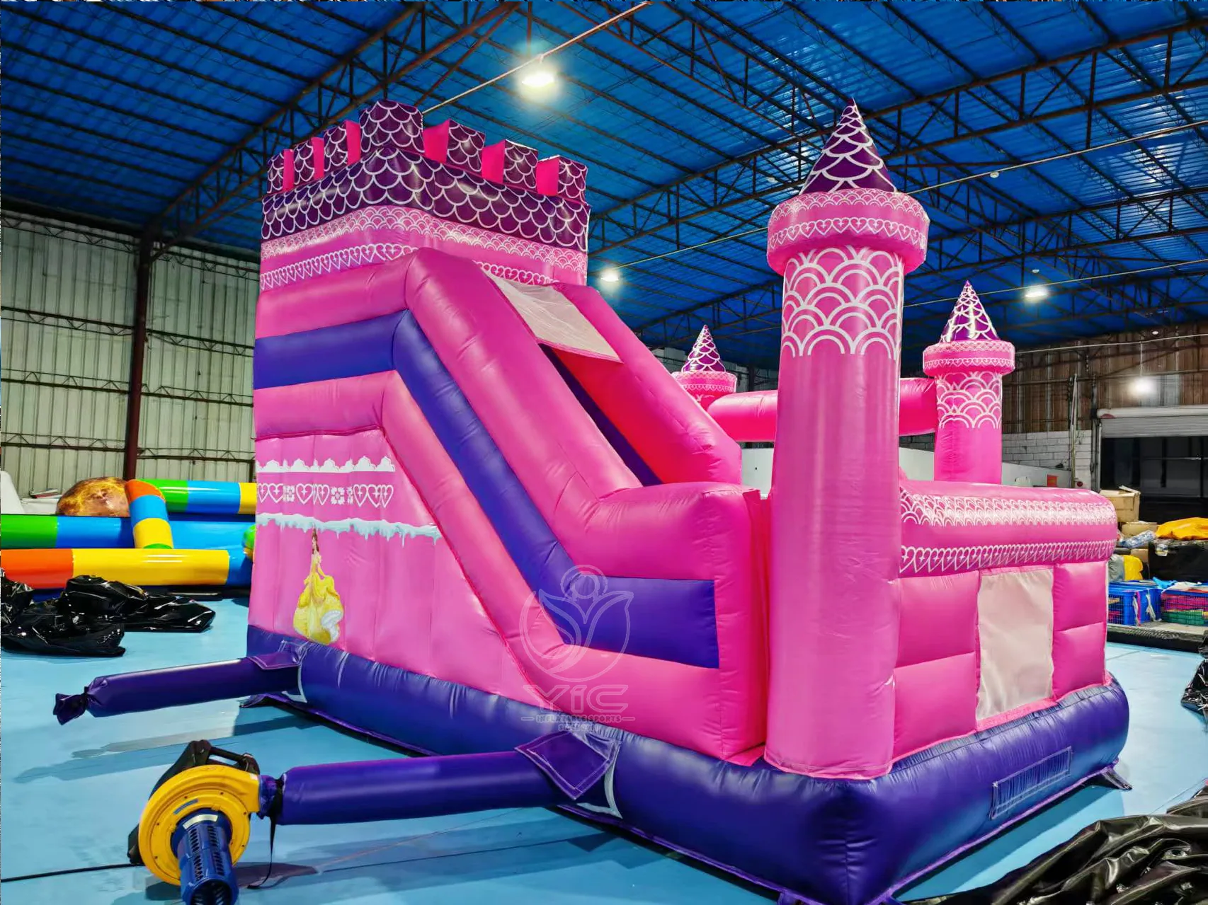 Pink princess bounce house product photo 2