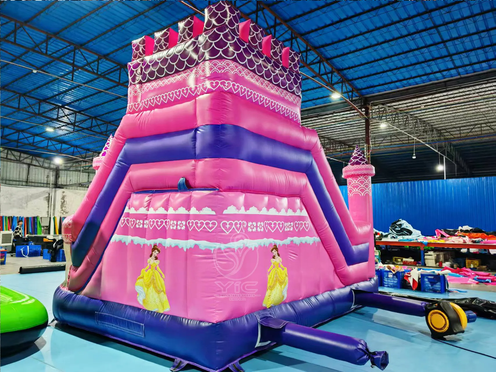 Pink princess bounce house product photo 5