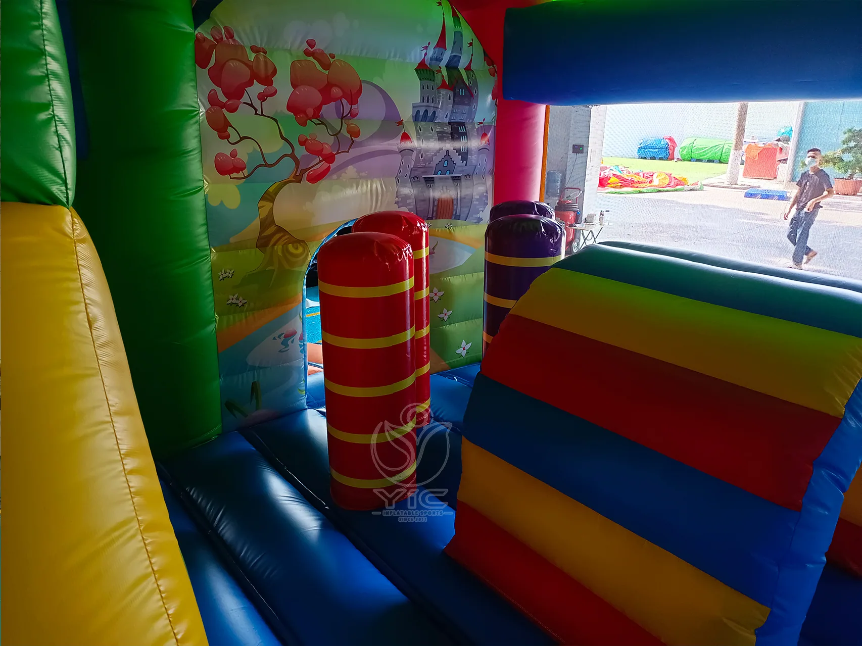 Rainbow unicorn bounce house product photo 4