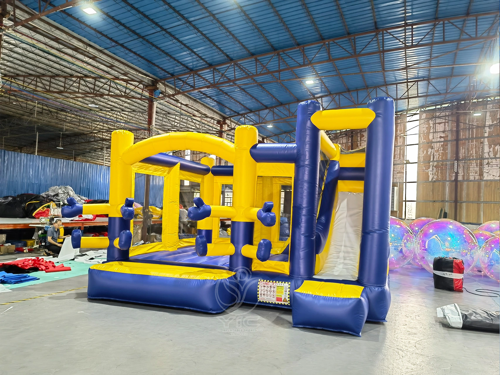 Commercial obstacle course bounce house product photo 2