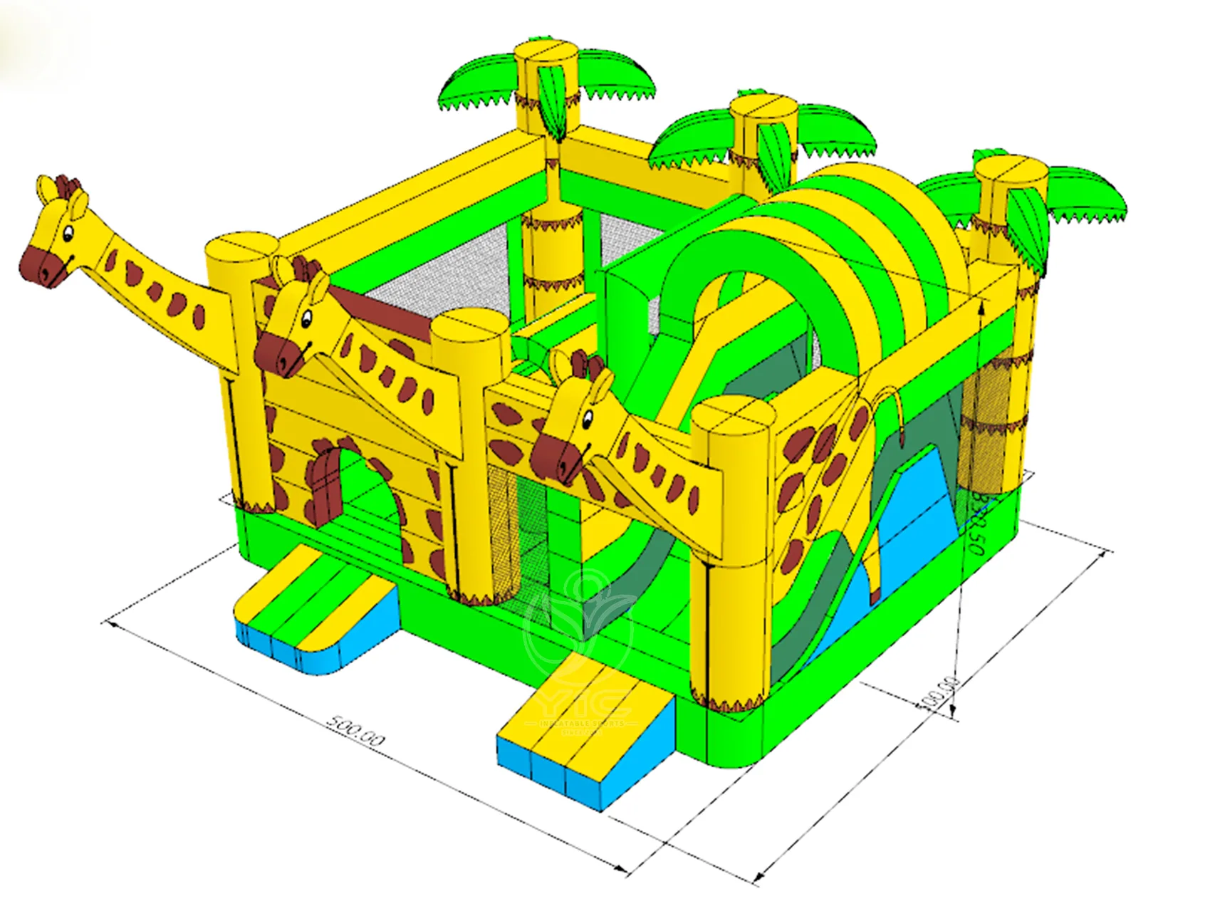 Giraffe bouncy castle product photo 5