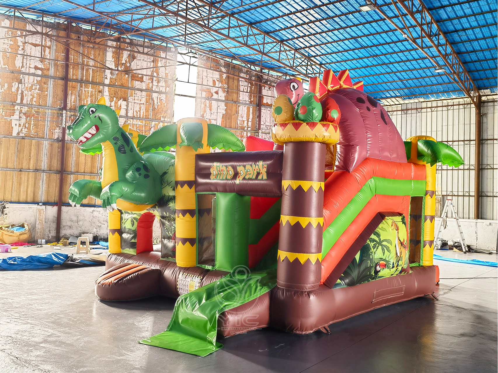 Dinosaur bounce house slide combo product photo 3