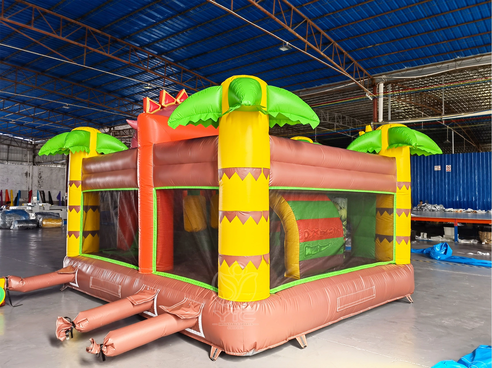 Dinosaur bounce house slide combo product photo 4