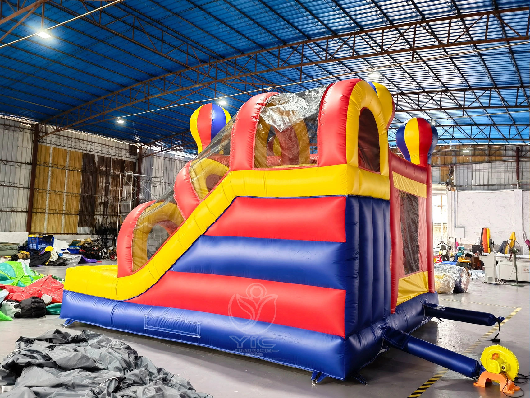 Hot air balloon slide and hoop bouncer product photo 4